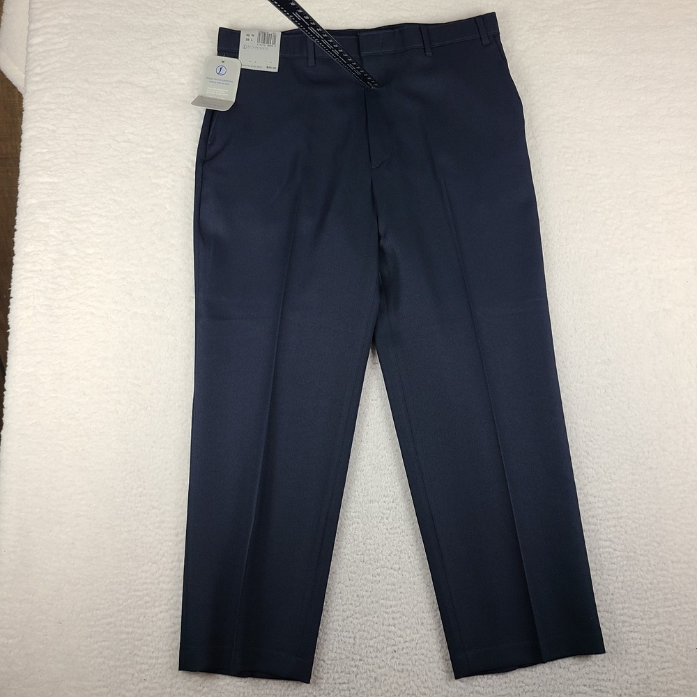 Levi's Action Slacks Pants Mens 40x30 Blue Navy Straight Dacron Polyester NEW